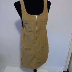 Nick & Sarah M Tan Pinafore  "apron" Dress